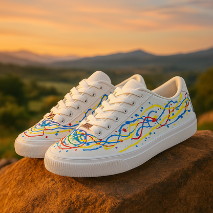 🔥"Eres única, y tus pasos también. Splatter Sneakers, tu estilo irrepetible."🔥