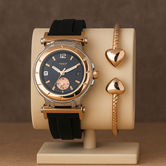 ✨  Elegance — Donde el Lujo y el Estilo se Encuentran en tu Muñeca ✨ Combo Reloj+Pulsera