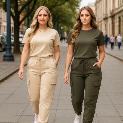 "Tu mejor versión empieza con un conjunto tipo cargo que lo dice todo"  🔹 Active Glam 💫👖 Pensado para ti.